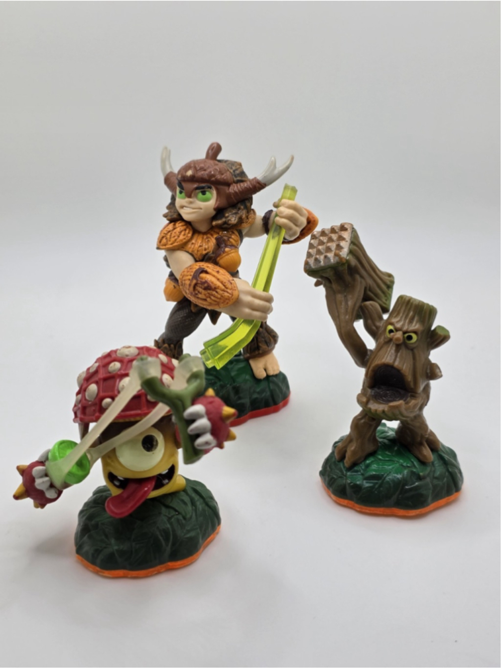 Skylanders Lot of 3 Stump Smash, Bushwhack & Shroomboom Figures Activision- Read